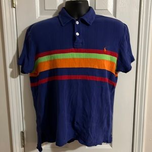 Polo by Ralph Lauren Rainbow Polo Shirt. Size Large.